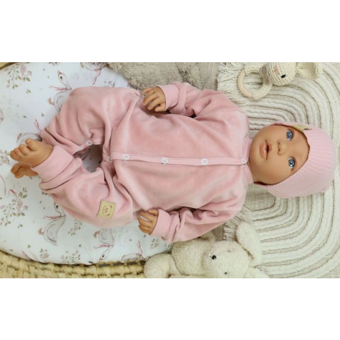 Tudukombe beebile "Velour pale pink"  