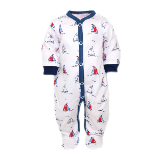 Beebi tudukombe - romper "Boats" valge  