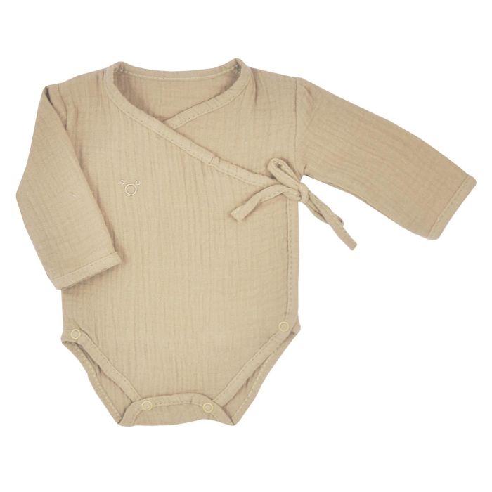 Smėlinukas kūdikiui iš muslino medvilnės  "Silky" šv. rudas