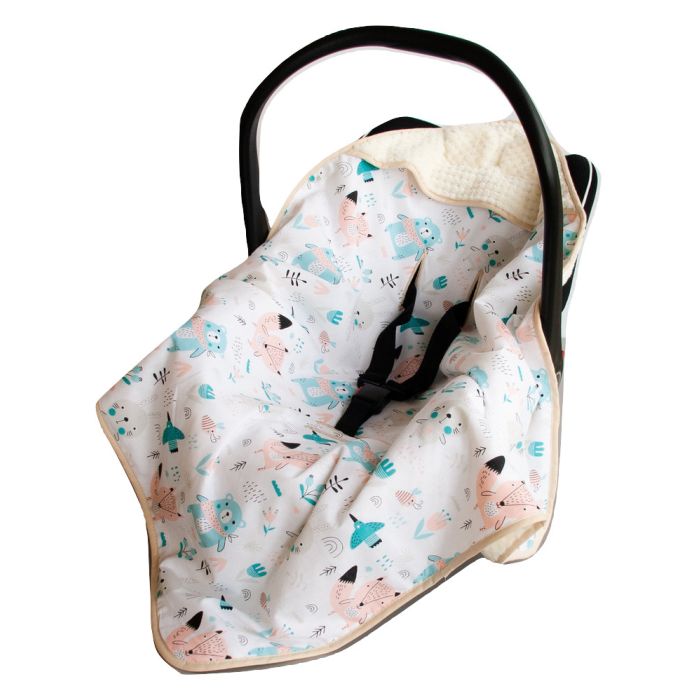 Soojakott-tekk vankrisse/turvatool "Forest" 80x80 cm beež