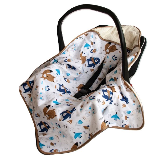 Soojakott-tekk vankrisse/turvatool "Forest" 80x80 cm beež