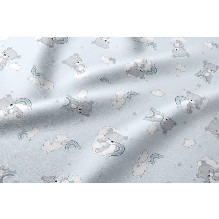 Võrevoodi voodipesukomplekt  80x70cm "Teddy blue" 