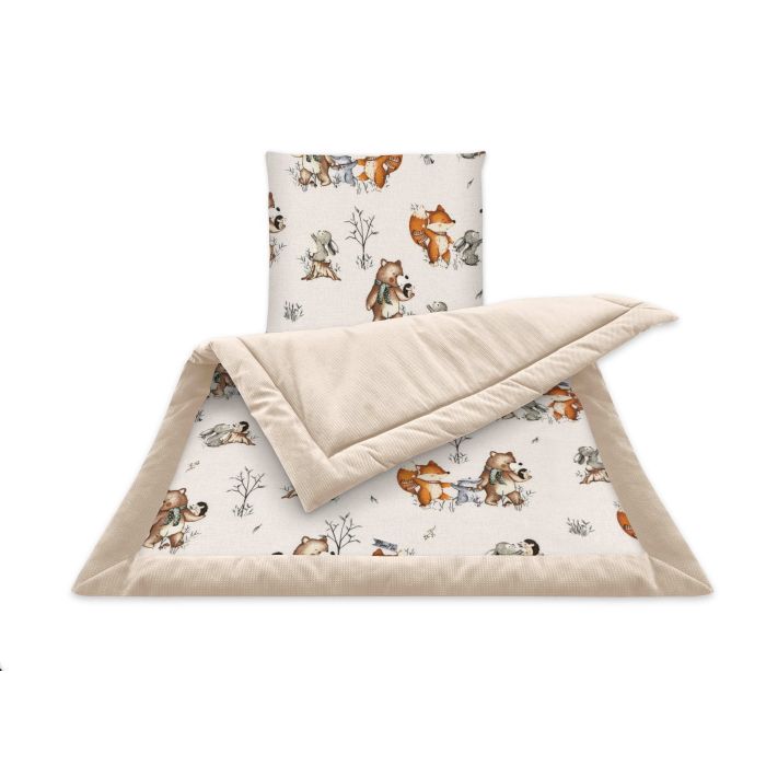 Beebi tekk ja padi "Forest family beige"