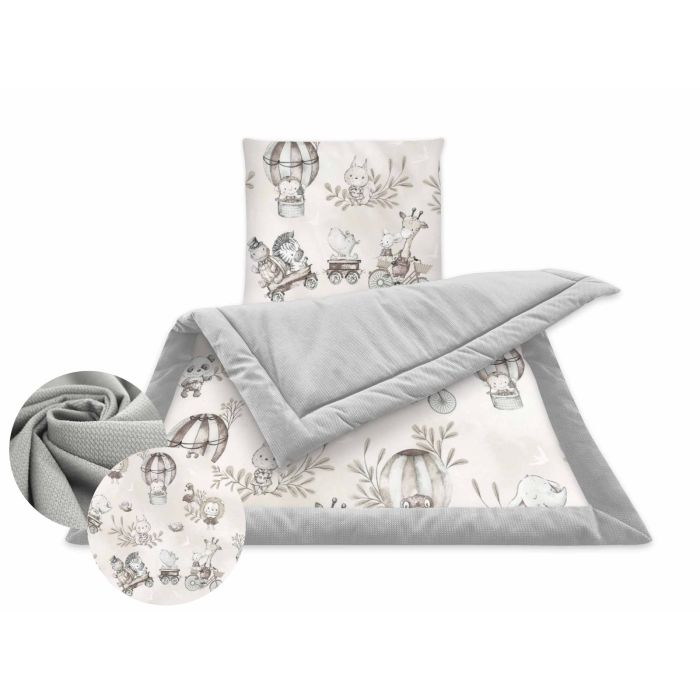 Beebi tekk ja padi "Zoo in grey"