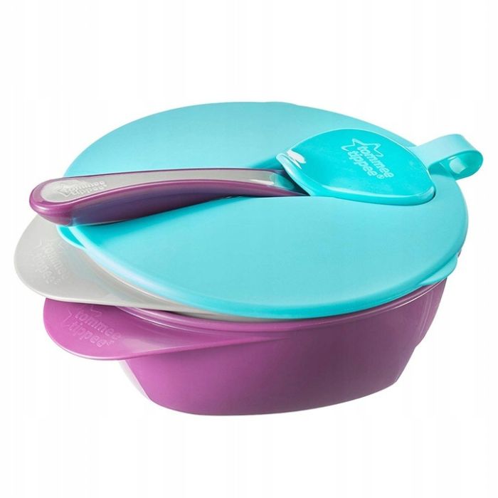 Tommee Tippee kaanega kausid ja lusikas