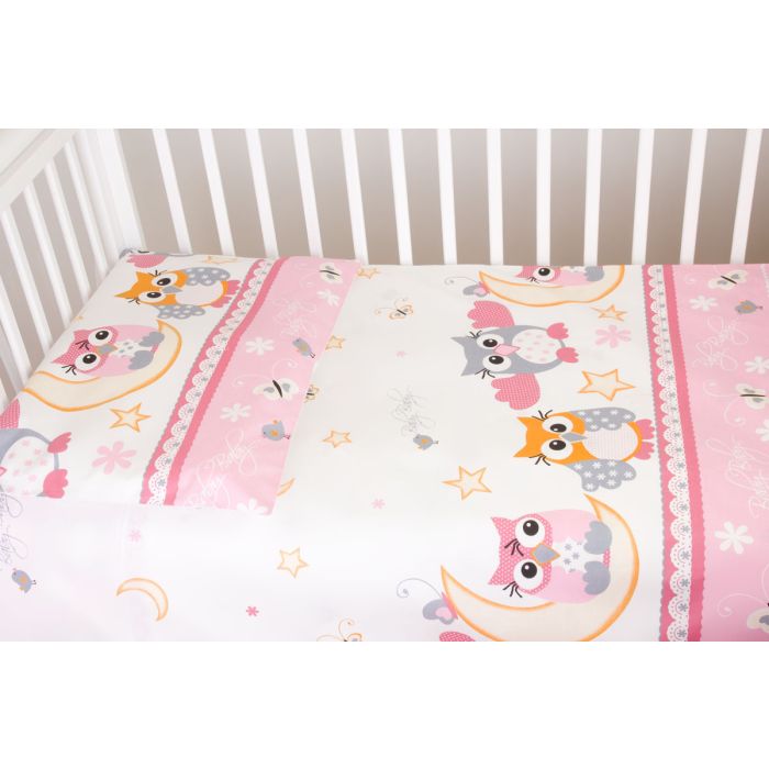 Voodipesu komplekt koos kaitsega "Ilusad unenäod", roosa