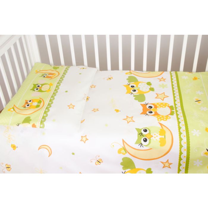 Patalynės komplektas su apsaugomis "Saldūs sapnai" žalios sp.