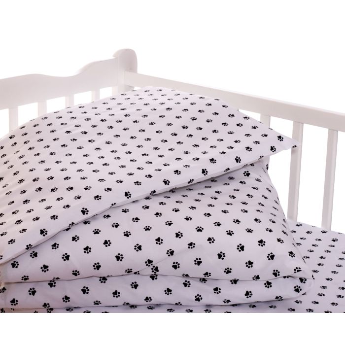 Beebi voodipesu 100x135 "Paws" valge