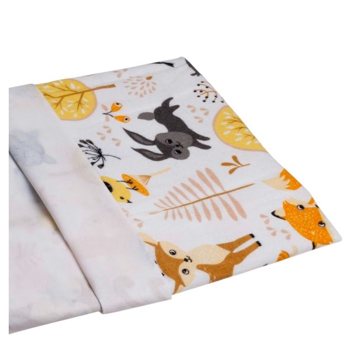 Flanell veekindel linad 45x115cm "Animals yellow"