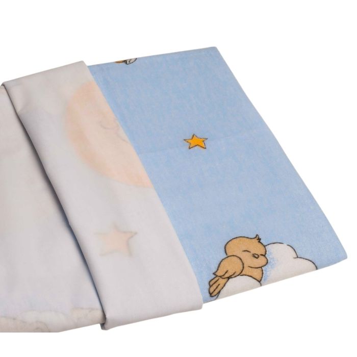 Flanell veekindel linad 45x115cm "Clouds blue"