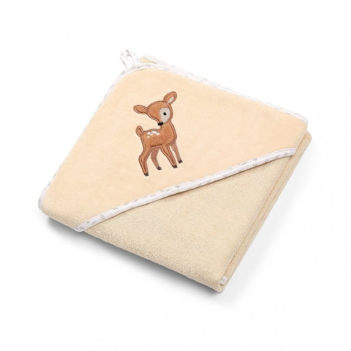  Babyono vannirätik kapuutsiga veluur 100X100cm "Bembi" beež