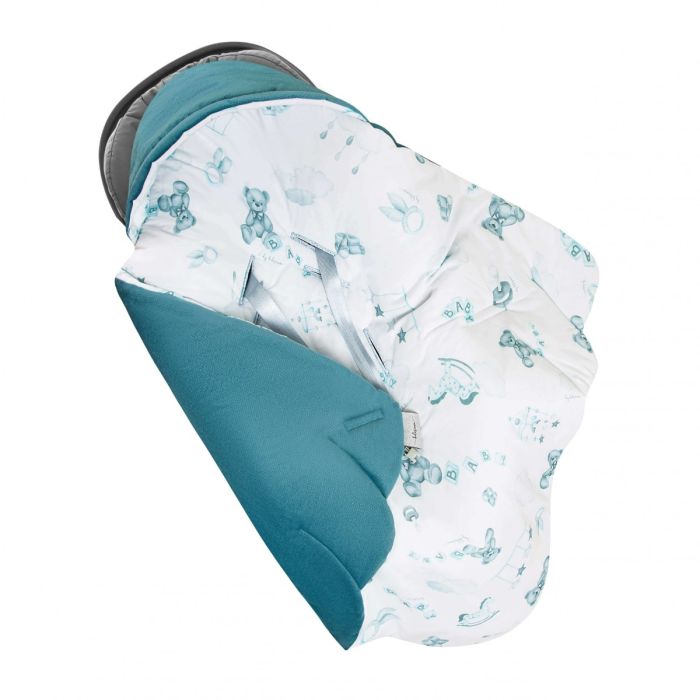 Pledas vokelis automobilinei kėdutei "Baby boy" 90x90 cm