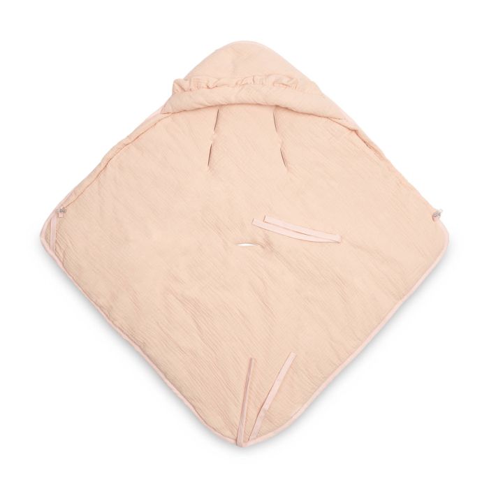 Soojakott vankrisse/turvatool  musliinist  "Natural" 90x90 cm pink