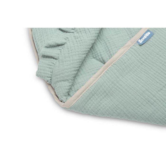 Soojakott vankrisse/turvatool  musliinist  "Natural" 90x90 cm khaki