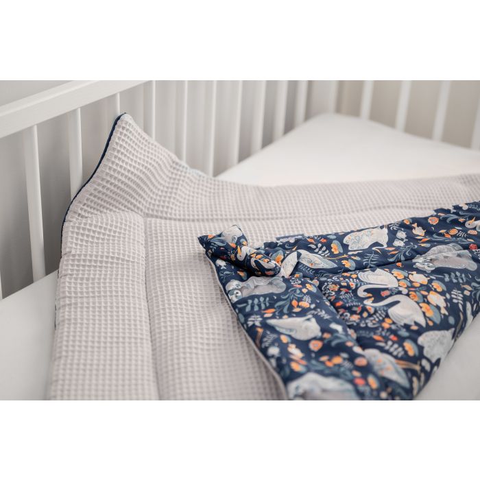 Beebi magamiskott -tekk (Kahepoolne) Love", sinine