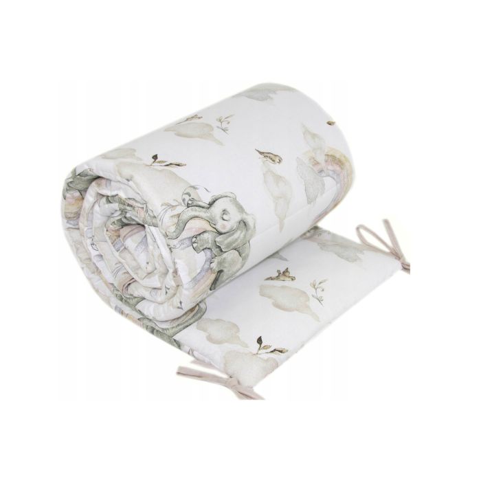 Voodipehmendus beebile 180 cm "Elephants" 