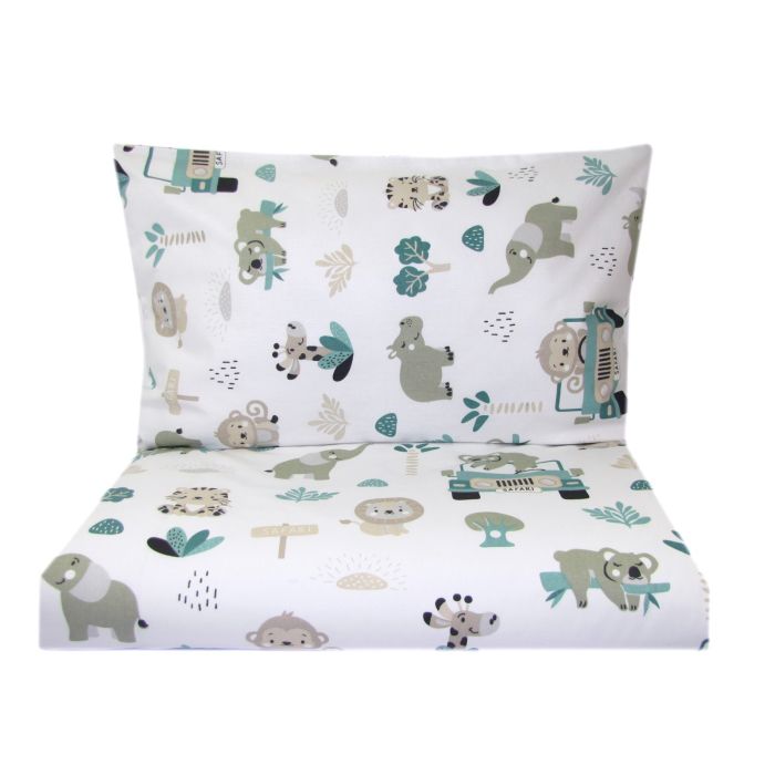 Voodipesu beebidele 135x100 "Safari time"  . Beebi voodipesu. 