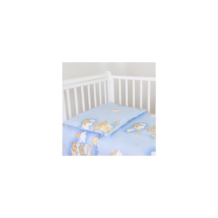 Beebi voodipesukomplektid 135x100 "Pilved" sinine