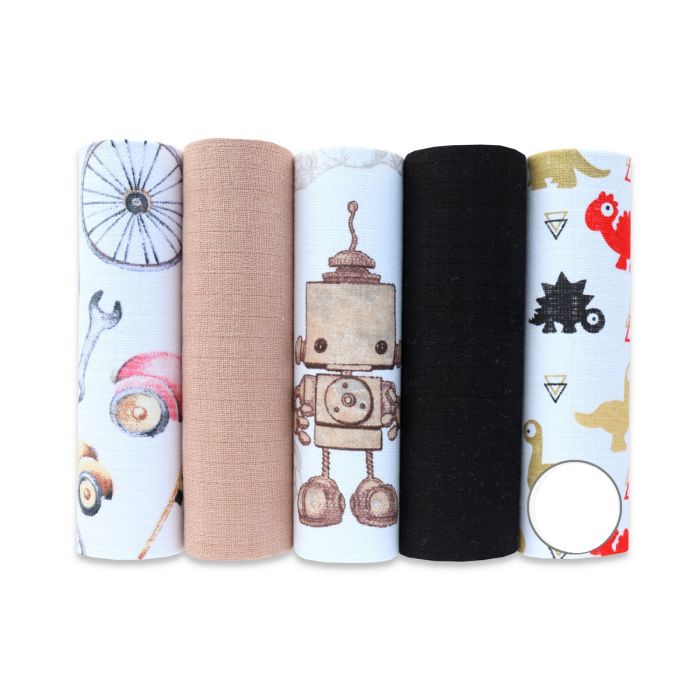 Puuvillaste marli lapid komplekt, 5 tükki, "Nr10"