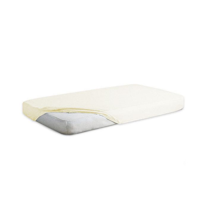 Kummiga voodilina "Frotte", helekollane