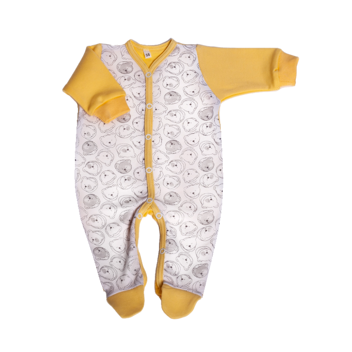 Beebi tudukombe - romper "Baby bears" kollane