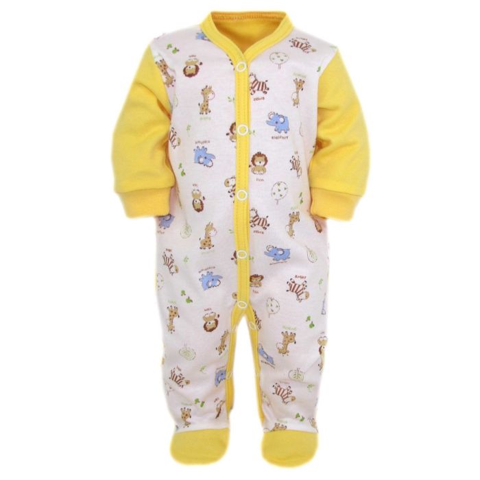 Beebi tudukombe - romper  "Zoo" kollane