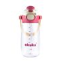 Akuku gertuvė su šiaudeliu 480ml pilkas rožinė A0725