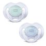 Lutt AVENT "Translucent" ortodontiline 0-6 k, sinine/roheline, 2 tk