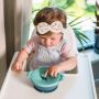 Babyono kleepuva põhjaga kauss koos kaanega sinine 