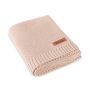 Kootud bambusviskoos beebitekk "Elva" 100x80 cm dusty pink