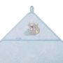 Bamboo kapuutsiga vannilina 100x100  "Foxy" sinine