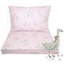 Voodipesu beebidele 135x100 cm "Golden goose" roosa