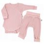 Beebiriided 2 osaline "Lined lux" pale rose