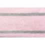 Zaffiro pledas medvilninis, 75x100, pilkas-rožinis, juostelės