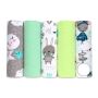 Flanellist lapid komplektid 5tk "Green" 