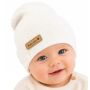 "Natural" puuvillane Beanie müts vastsündinule - White