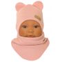 Beebi müts ja sall  "Love" - Powder pink flora