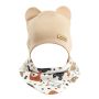 Beebi müts ja sall  "Love" - Beige bears