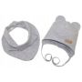 Beebi müts ja sall  "Love" - Grey