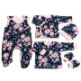 Komplekt vastsündinule 5-e osaline "Flora navy" 