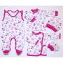 Komplekt vastsündinule 5-e osaline "Lady bug" roosa