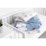 Kootud bambusviskoos beebitekk "Bamboo" 100x80 cm baby blue