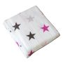Puuvillased marlirätid mähkmed Lux 70x80cm "Pink Stars" 1tk