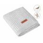 Kootud bambusviskoos beebitekk "Bamboo" 100x80 cm baby blue