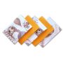 Musliinist lapid "Mini" 5 tk 38x38 cm Owls yellow