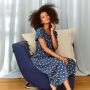 Puuvillane öösärk rasedatele naistele  "Miss" deep blue