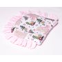 Kahepoolne tekk ja padi komplekt "Bunnies &Flowers" 