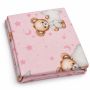 Puuvillane kummiga voodilina 60x120 cm "Sweet bear pink"