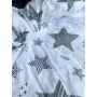 Kummiga voodilina "Galaxy white" 60x120 - puuvil