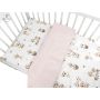 Voodipesu beebidele 135x100 "Giraffee" dusty pink 